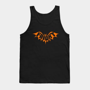 Black & White Fright Orange Bat Tank Top